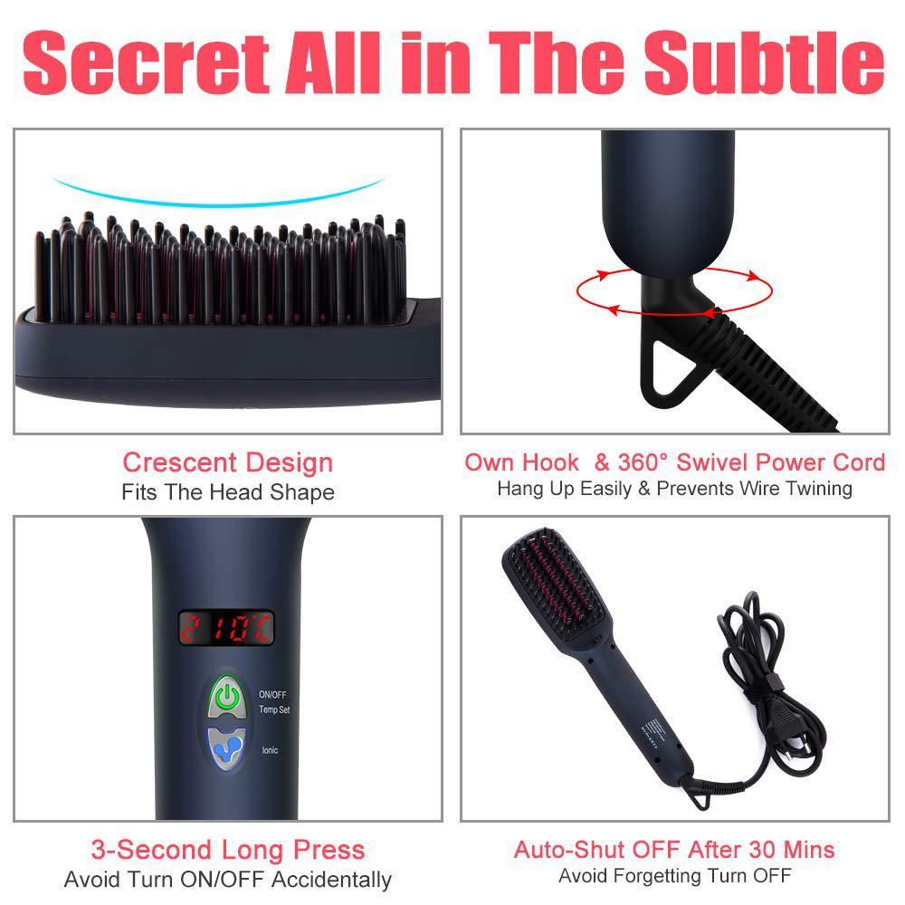 Lcd Liquid Crystal Display Hair Straightening Comb - Image 2