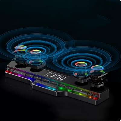 Wireless Bluetooth Speaker Multimedia Overweight Subwoofer Home Long Strip Small Stereo - Image 3