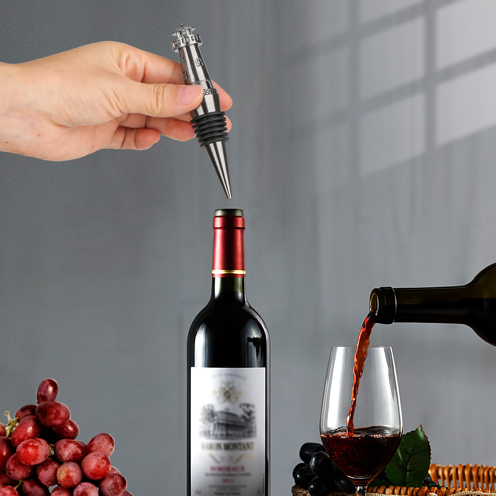 Creative Lighthouse Wine Stopper, Seals The Aroma Of Wine, Protects High-quality Wine, And Serves As A Premium Tool For Wine Preservation. - Image 9