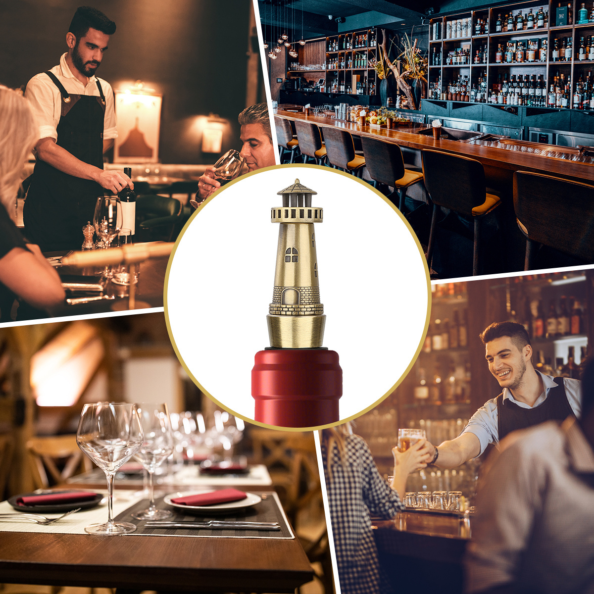 Creative Lighthouse Wine Stopper, Seals The Aroma Of Wine, Protects High-quality Wine, And Serves As A Premium Tool For Wine Preservation. - Image 6