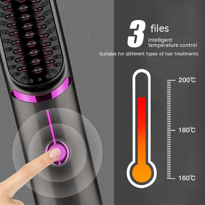Wireless Straight Comb USB Charging Hairdressing Comb Rolls - Image 2