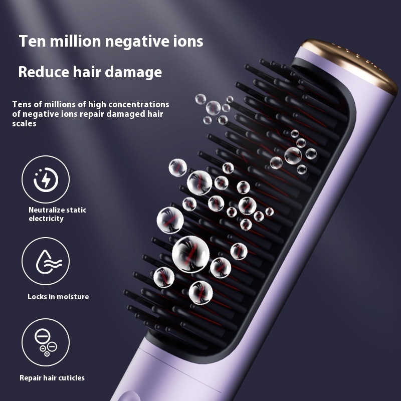 Wireless Straight Comb Anion Does Not Hurt Hair Portable For Curling Or Straightening - Image 5