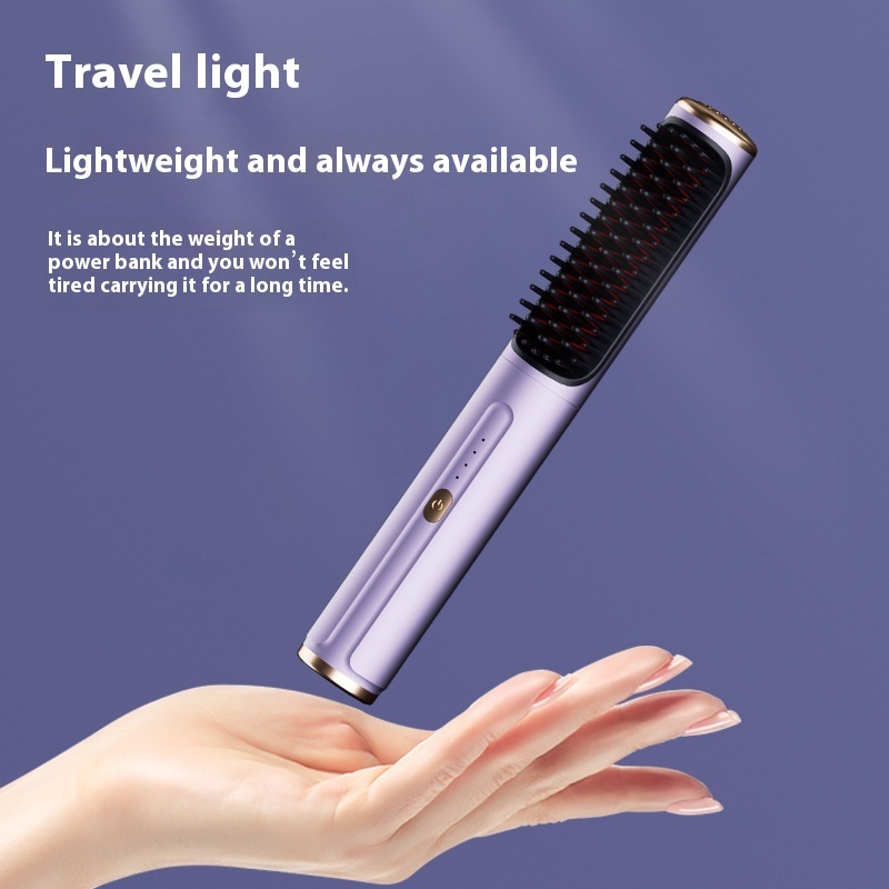Wireless Straight Comb Anion Does Not Hurt Hair Portable For Curling Or Straightening - Image 2