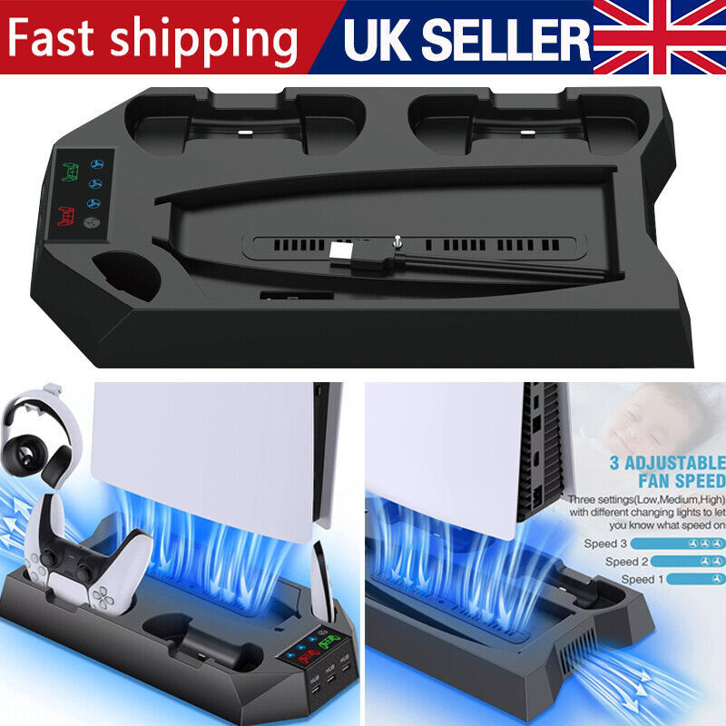PS5 Vertical Cooling Fan Stand Controller Charger Station For Playstation 5 - Image 3