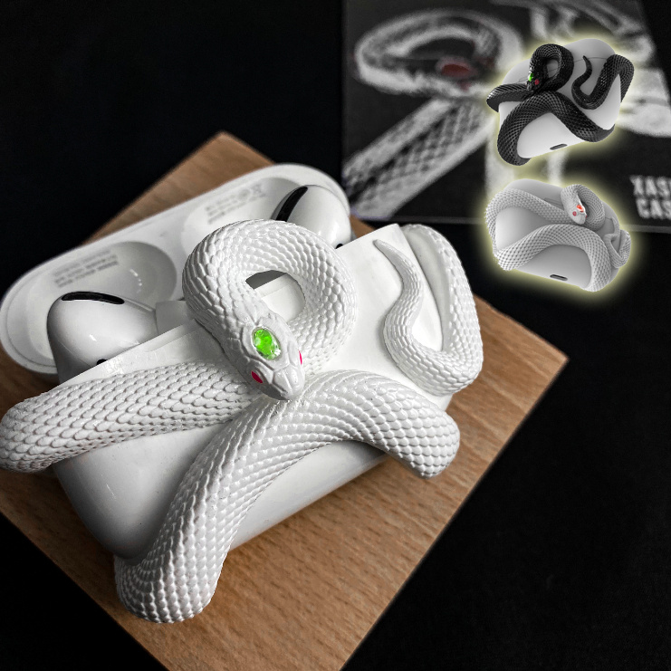 Creative Horrible Snake Wireless Earphone Case Headset Protective Case Silicone Case Earphone Case Cover Early Halloween - Image 7