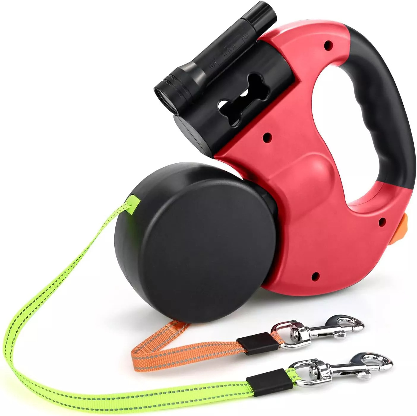 Retractable Lead Leash Double Dual Doggie 2 Dog 50 Pounds For Pet - Image 7