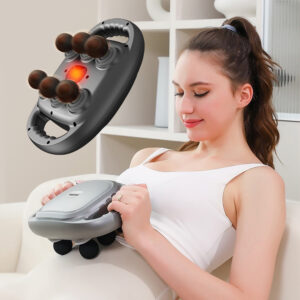 Handheld Deep Tissue Massagers Percussion Massage Gun 6-Head Back Massager For Muscle Relaxation In Back Leg Neck Shoulder And Body Gifts For Families And Friends