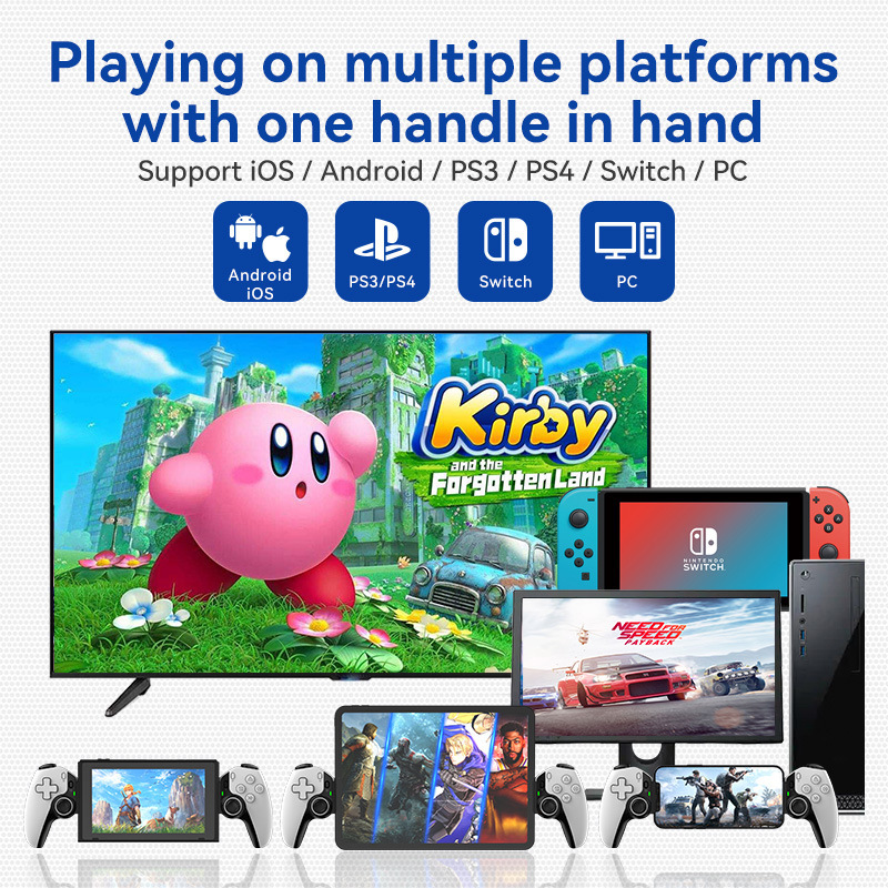 Stretch Gamepad Phablet Wireless Game Handle PC Streaming PS Bluetooth Telescopic - Image 3