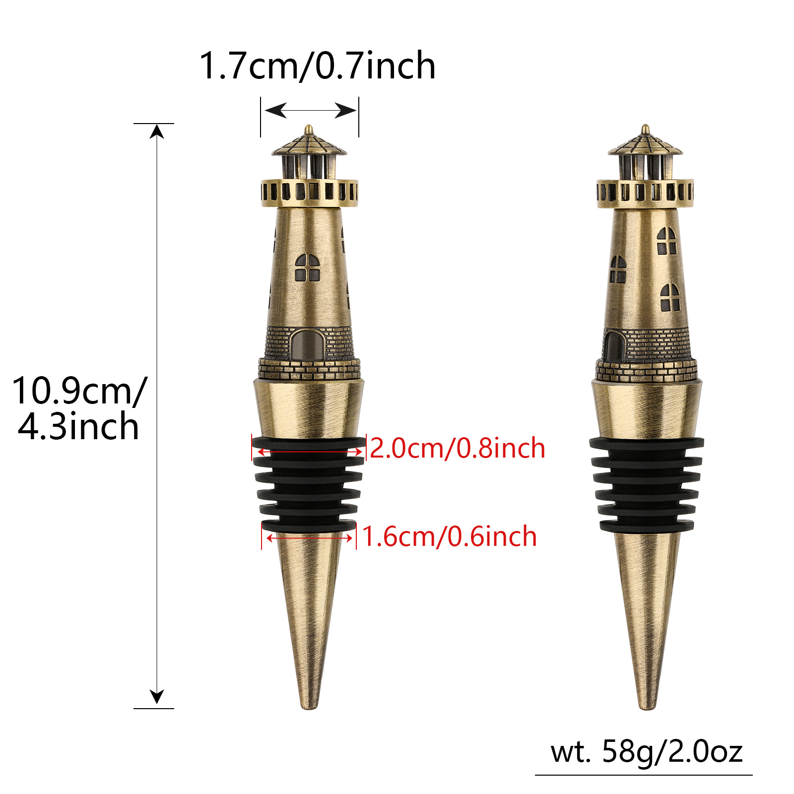 Creative Lighthouse Wine Stopper, Seals The Aroma Of Wine, Protects High-quality Wine, And Serves As A Premium Tool For Wine Preservation. - Image 8
