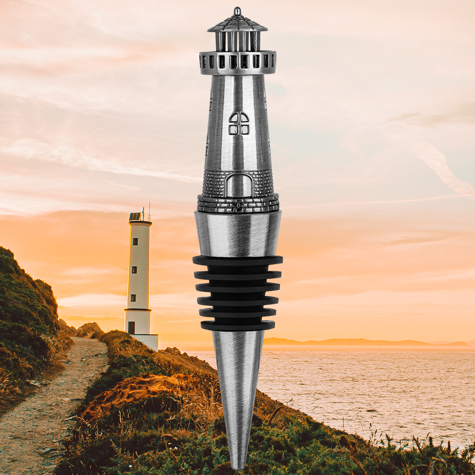 Creative Lighthouse Wine Stopper, Seals The Aroma Of Wine, Protects High-quality Wine, And Serves As A Premium Tool For Wine Preservation. - Image 3