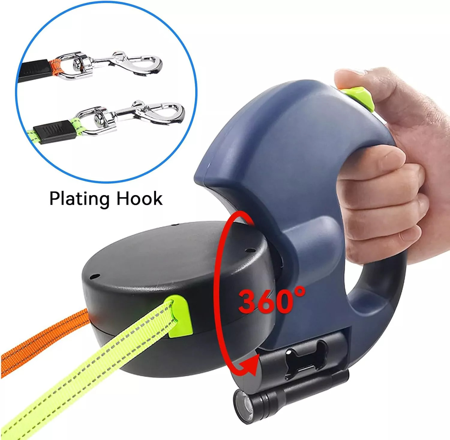 Retractable Lead Leash Double Dual Doggie 2 Dog 50 Pounds For Pet - Image 8